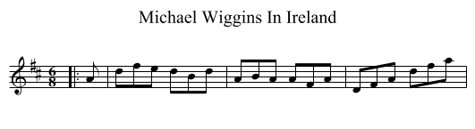 Michael Wiggins In Ireland - staff notation