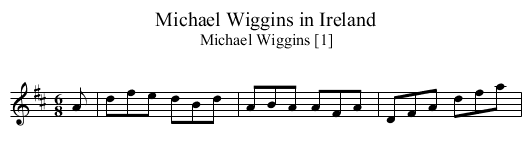 Michael Wiggins in Ireland - staff notation