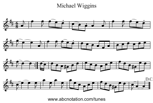 Michael Wiggins - staff notation