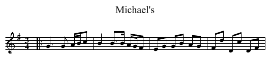 Michael's - staff notation