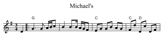 Michael's - staff notation