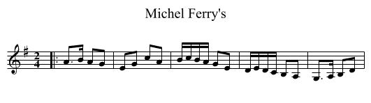 Michel Ferry's - staff notation