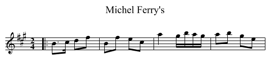 Michel Ferry's - staff notation