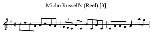 Micho Russell's (Reel) [3] - staff notation