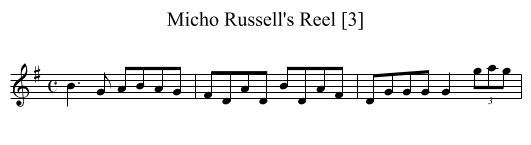 Micho Russell's Reel [3] - staff notation