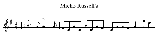 Micho Russell's - staff notation