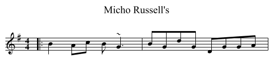 Micho Russell's - staff notation