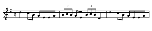 Micho Russell's - staff notation