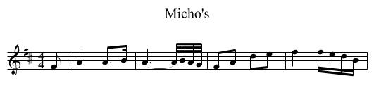 Micho's - staff notation