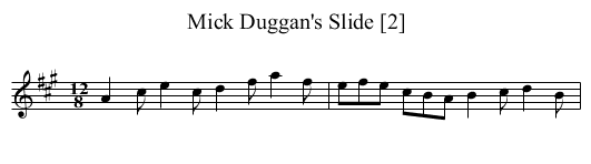 Mick Duggan's Slide [2] - staff notation
