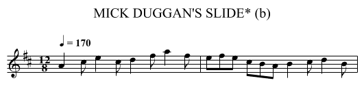 MICK DUGGAN'S SLIDE* (b) - staff notation