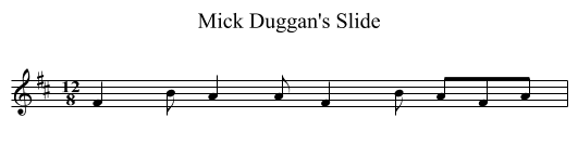 Mick Duggan's Slide - staff notation