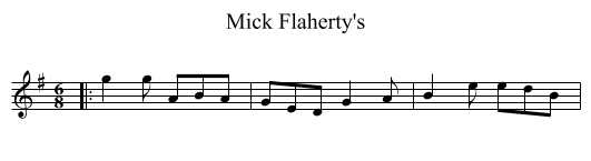 Mick Flaherty's - staff notation