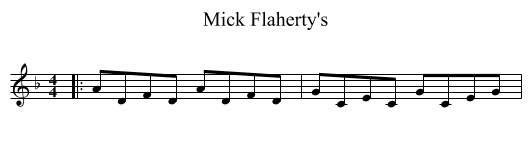 Mick Flaherty's - staff notation