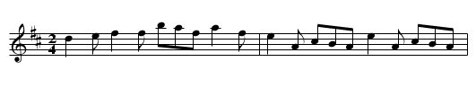 Mick Mahony's #2 - staff notation