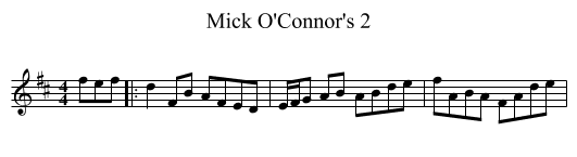 Mick O'Connor's 2 - staff notation