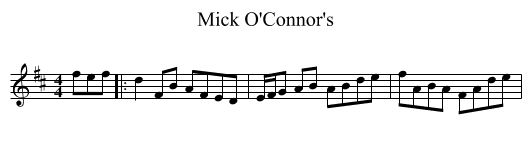 Mick O'Connor's - staff notation