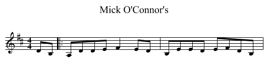 Mick O'Connor's - staff notation
