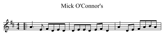 Mick O'Connor's - staff notation