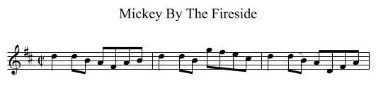 Mickey By The Fireside - staff notation