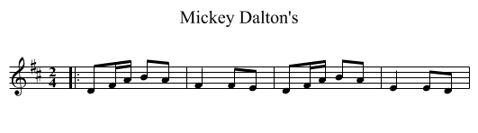 Mickey Dalton's - staff notation