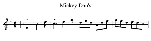 Mickey Dan's - staff notation