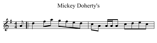 Mickey Doherty's - staff notation