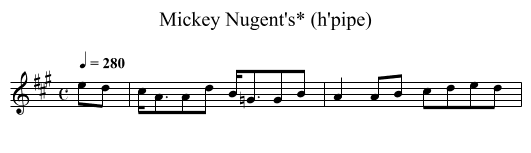 Mickey Nugent's* (h'pipe) - staff notation