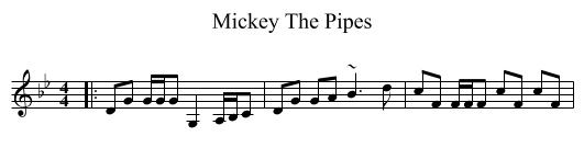 Mickey The Pipes - staff notation