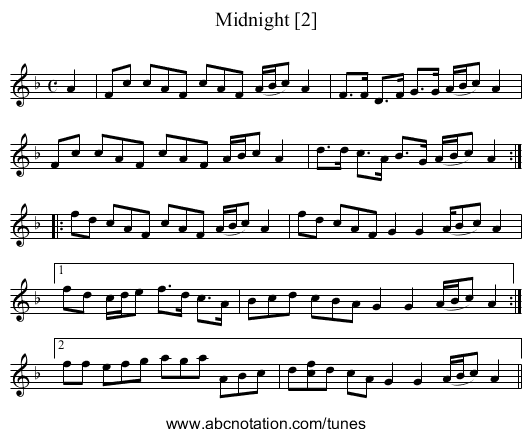Midnight [2] - staff notation