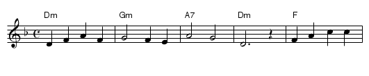Midnight in Moscow - staff notation