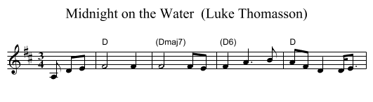 Midnight on the Water  (Luke Thomasson) - staff notation