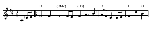 Midnight on the Water - staff notation