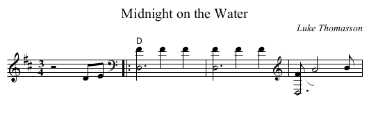 Midnight on the Water - staff notation
