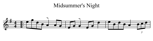 Midsummer's Night - staff notation