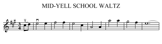 MID-YELL SCHOOL WALTZ - staff notation