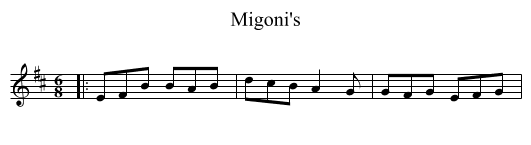 Migoni's - staff notation