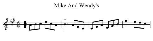 Mike And Wendy's - staff notation