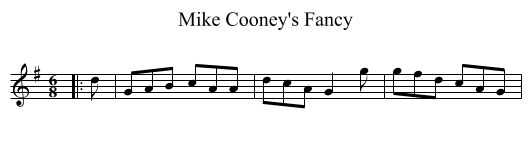 Mike Cooney's Fancy - staff notation