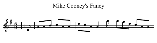 Mike Cooney's Fancy - staff notation