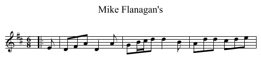 Mike Flanagan's - staff notation