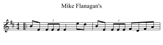 Mike Flanagan's - staff notation
