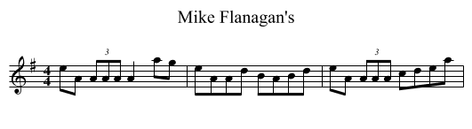 Mike Flanagan's - staff notation