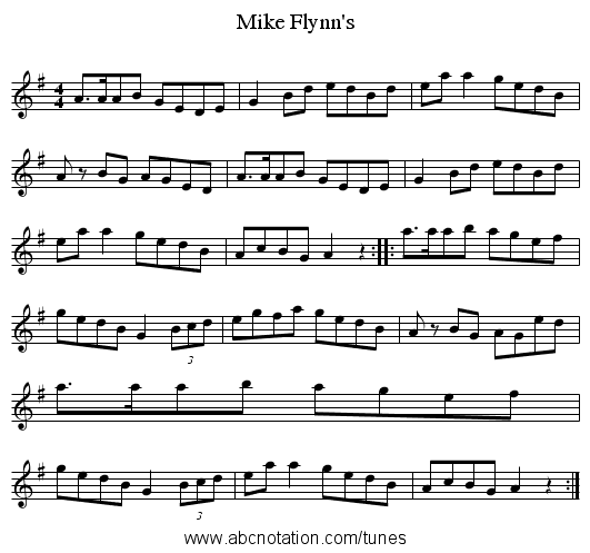 Mike Flynn's - staff notation