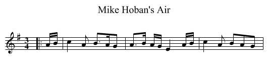 Mike Hoban's Air - staff notation