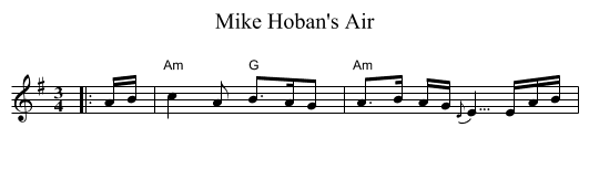 Mike Hoban's Air - staff notation