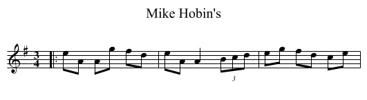 Mike Hobin's - staff notation