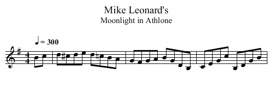 Mike Leonard's - staff notation