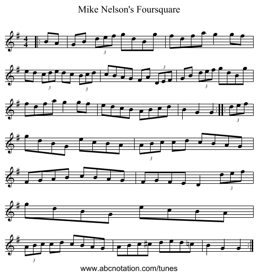 Mike Nelson's Foursquare - staff notation