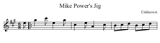 Mike Power's Jig - staff notation
